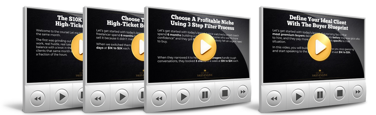 High Ticket Sales Engine video lesson package